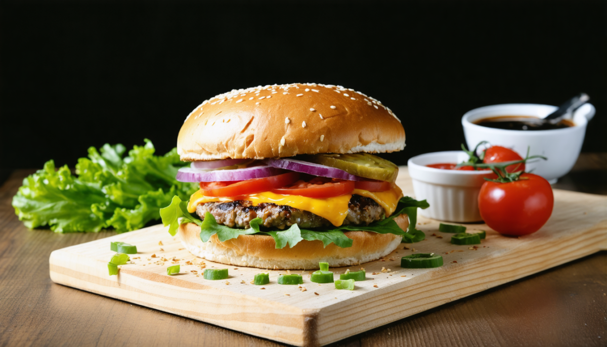 découvrez notre recette simple de burger maison santé avec des ingrédients frais pour un repas savoureux et équilibré à préparer facilement chez vous.