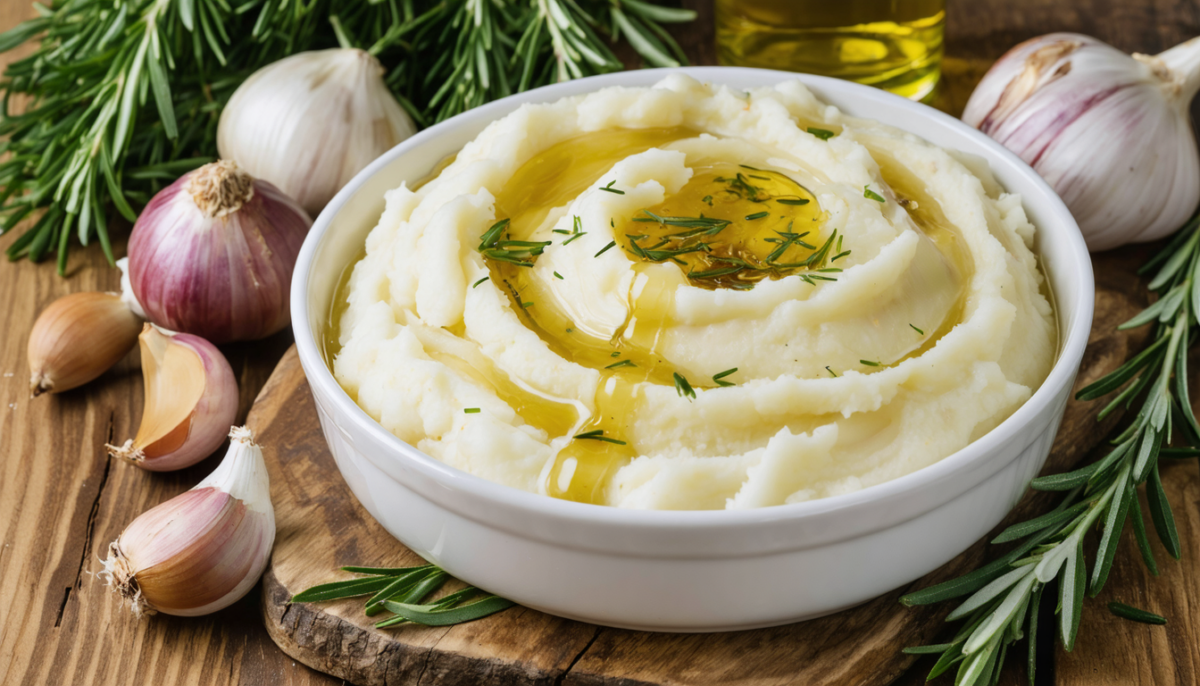 découvrez notre recette simple et savoureuse de purée de pommes de terre à l'huile d'olive, idéale pour un accompagnement gourmand et sain.