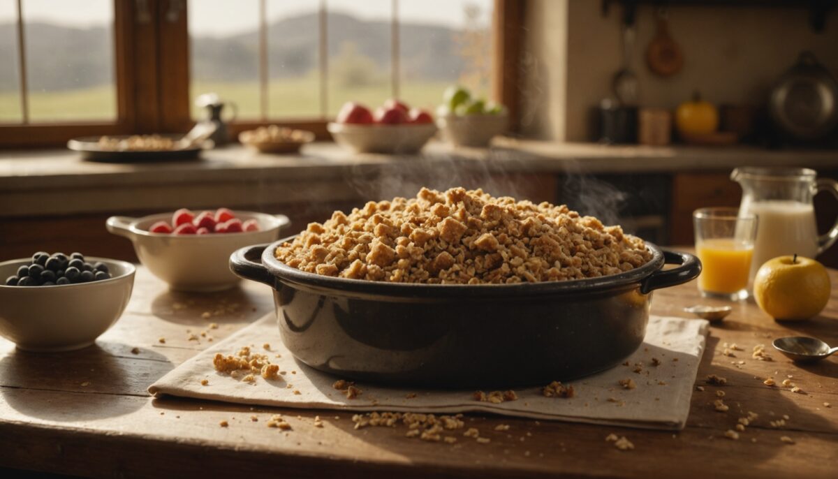 Crumble léger et gourmand : recette sans beurre ni sucre ajouté