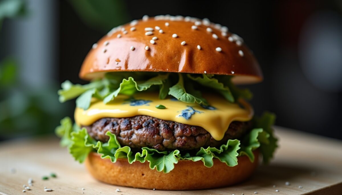 Burger au fromage bleu : une recette gourmande et surprenante à découvrir