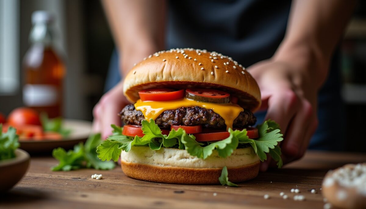 Burger maison sain : ingrédients essentiels et recette simple à réaliser